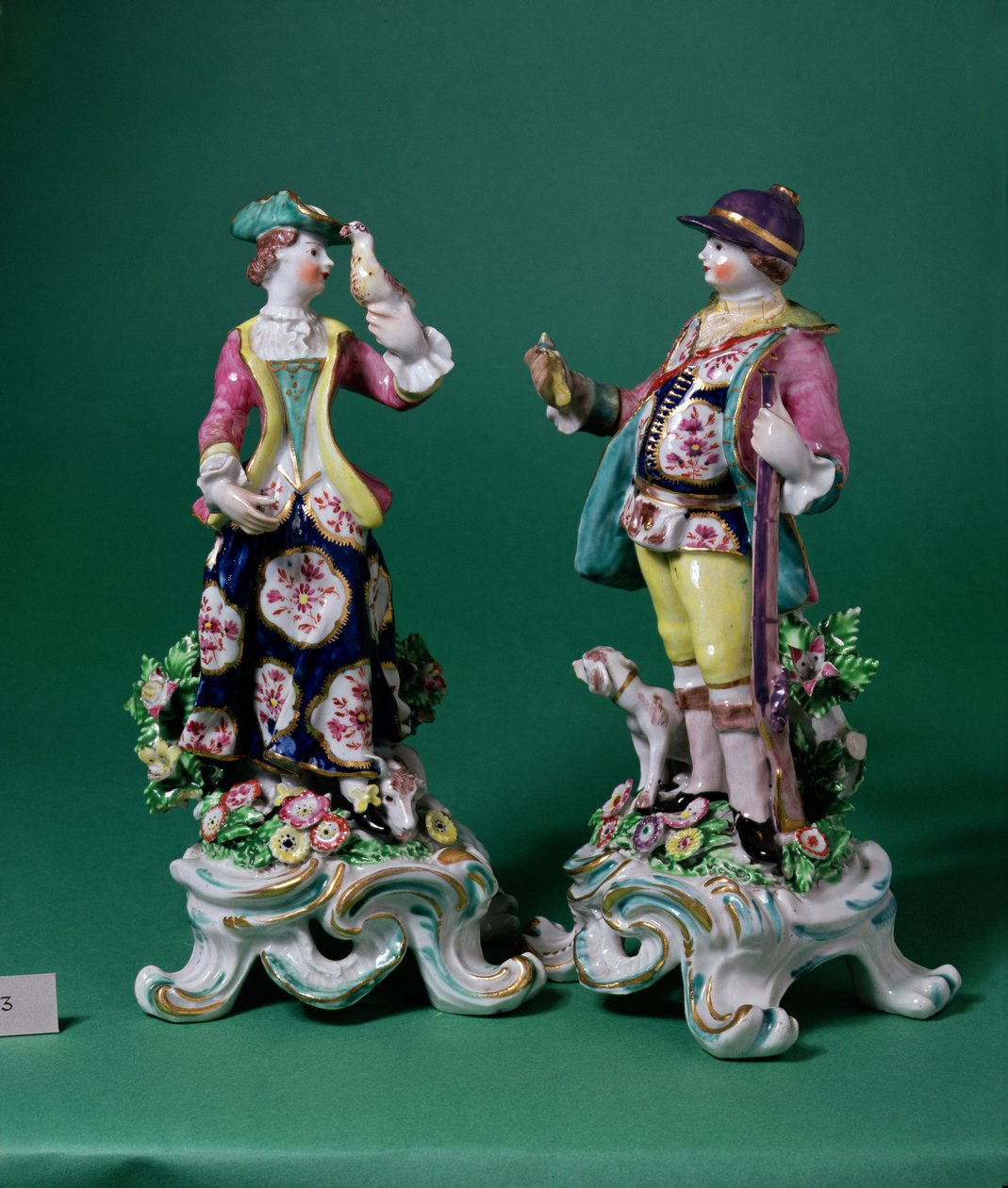 Figurky s lukem sportovce a jeho společníka, cca 1760 (porcelán) od English School