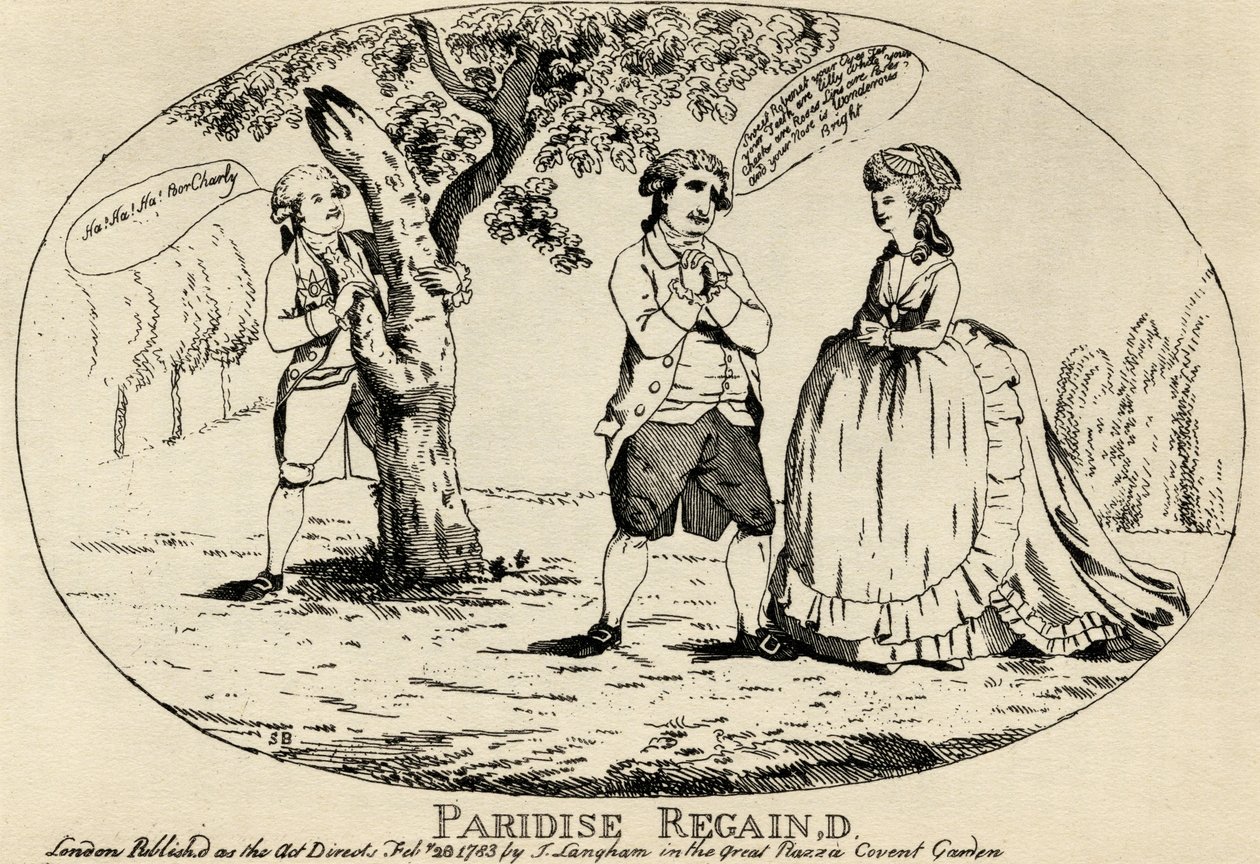 Znovunabytý ráj, vydal J. Langham, 1783 od English School