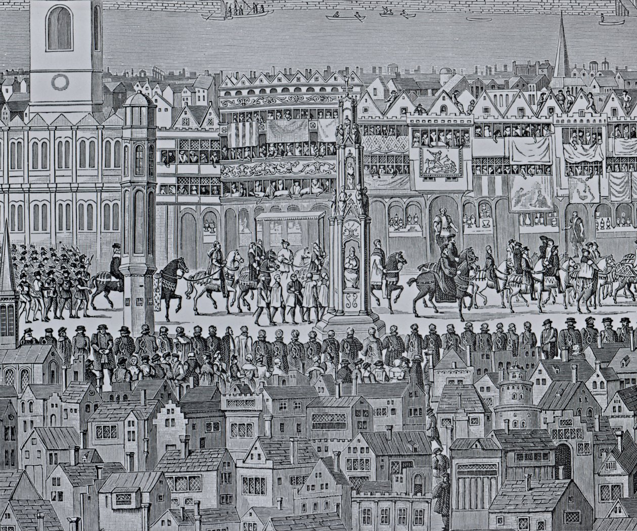 Část korunovačního průvodu Eduarda VI., 1547 od English School