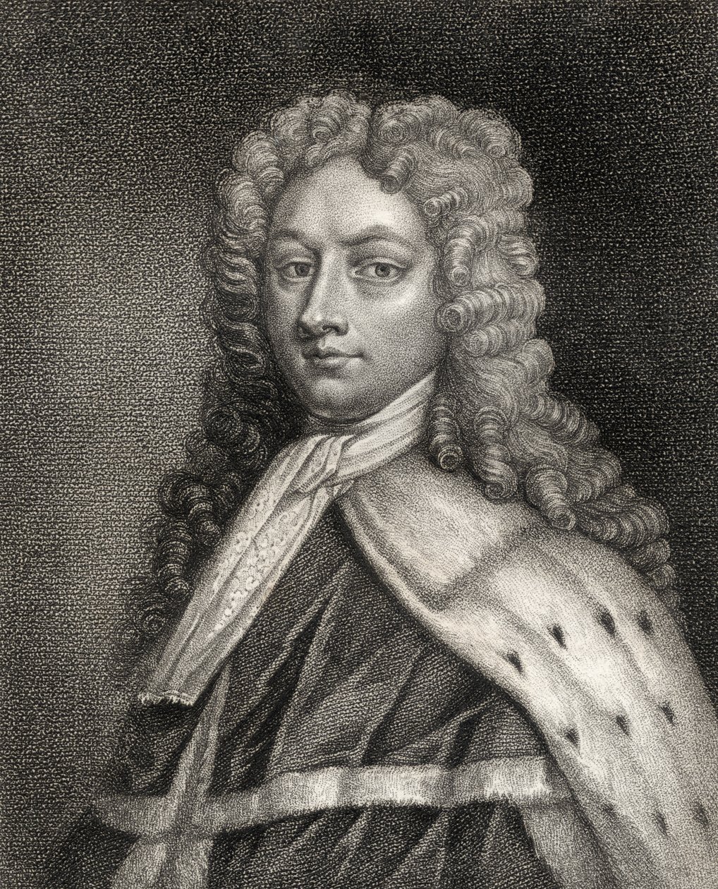 Philip Wharton, vyryl Geremia, ilustrace z „Katalogu královských a vznešených autorů, svazek IV“, vydaného v roce 1806 od English School
