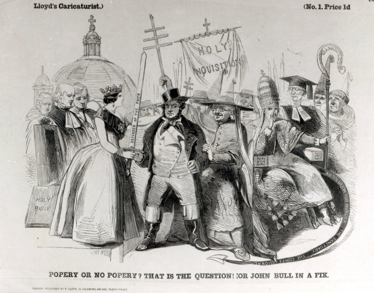Popery or No Popery 1850 od English School