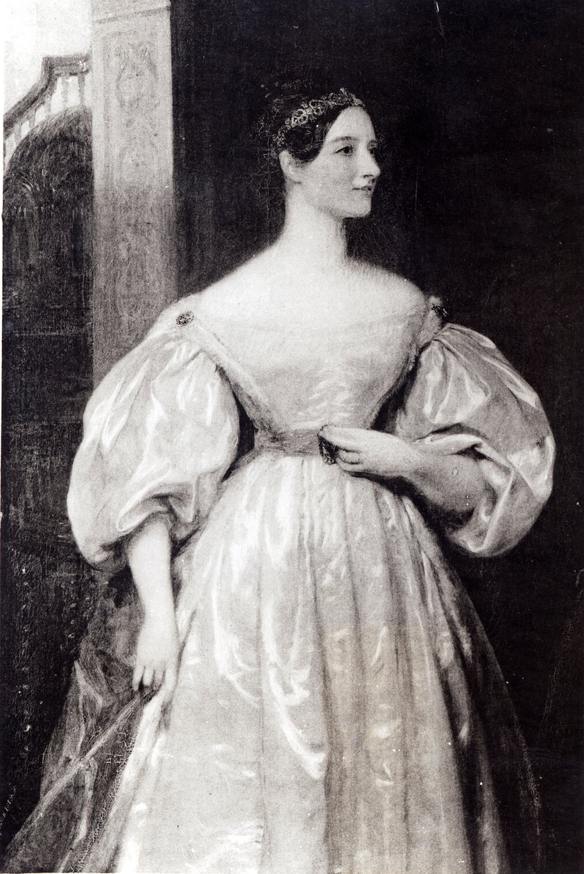 Portrét Augusty Ady Byronové (1815-52) hraběnky z Lovelace od English School