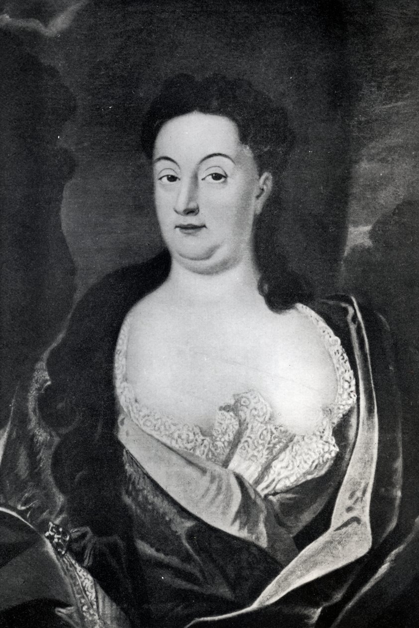 Portrét hraběnky Ehrengard Melusiny von der Schulenburg, vévodkyně z Kendal (1667-1743) od English School