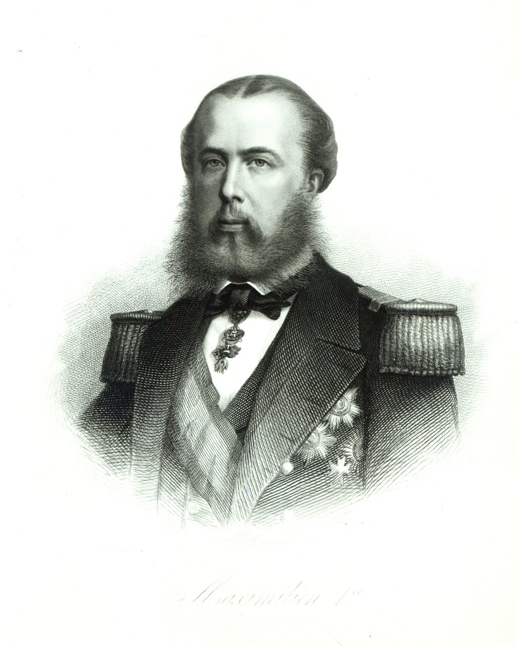 Portrét císaře Maxmiliána z Mexika, 1864 od English School