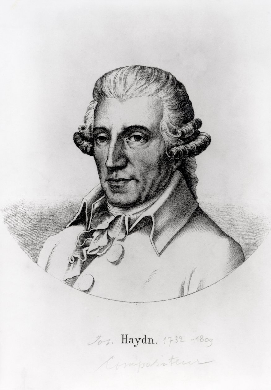 Portrét Franze Josepha Haydna (1732-1809), rakouského skladatele od English School