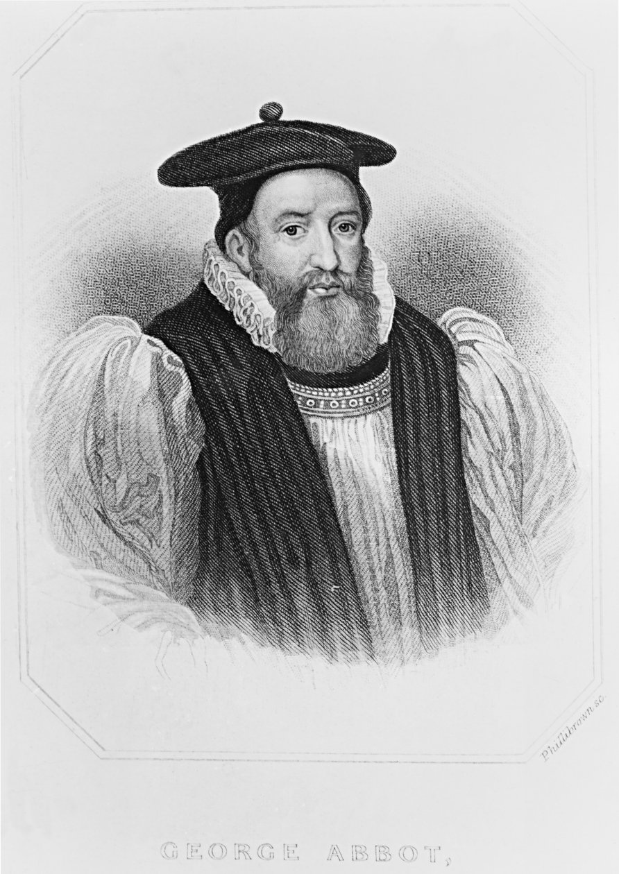 Portrét George Abbota (1562-1633) arcibiskup z Canterbury, z 