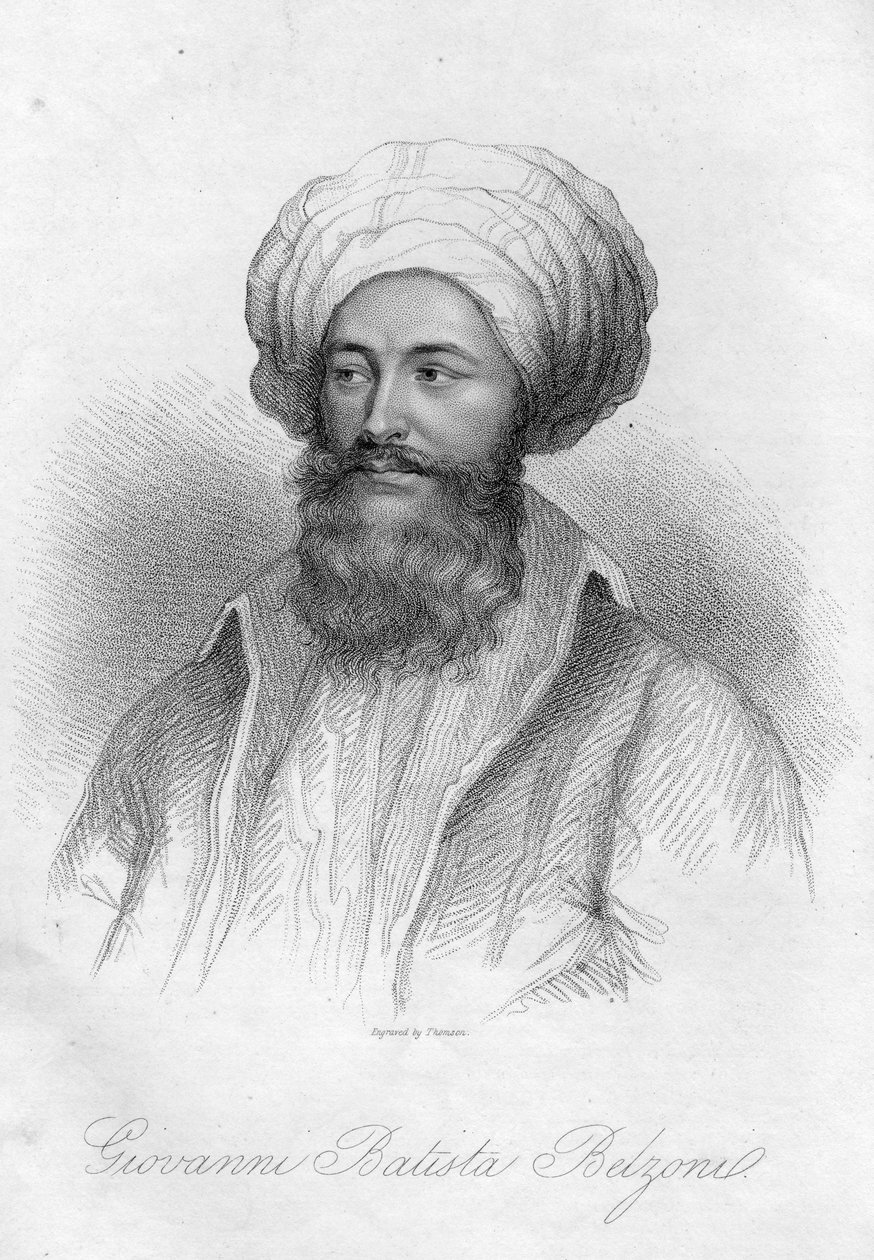 Portrét Giovanniho Batisty Belzoniho od English School