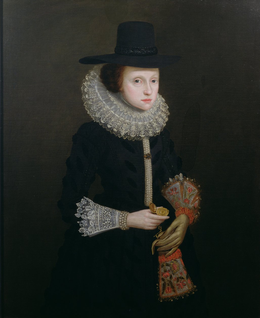 Portrét Hester Crispe (rozená Irsko), kolem roku 1620 od English School