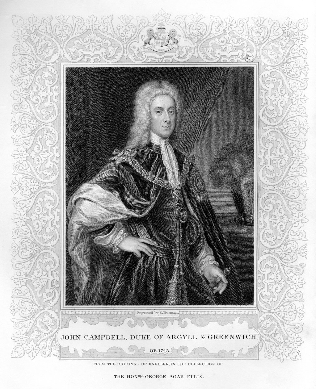 Portrét Johna Campbella, vévody z Argyll a Greenwiche (buď foto) od English School