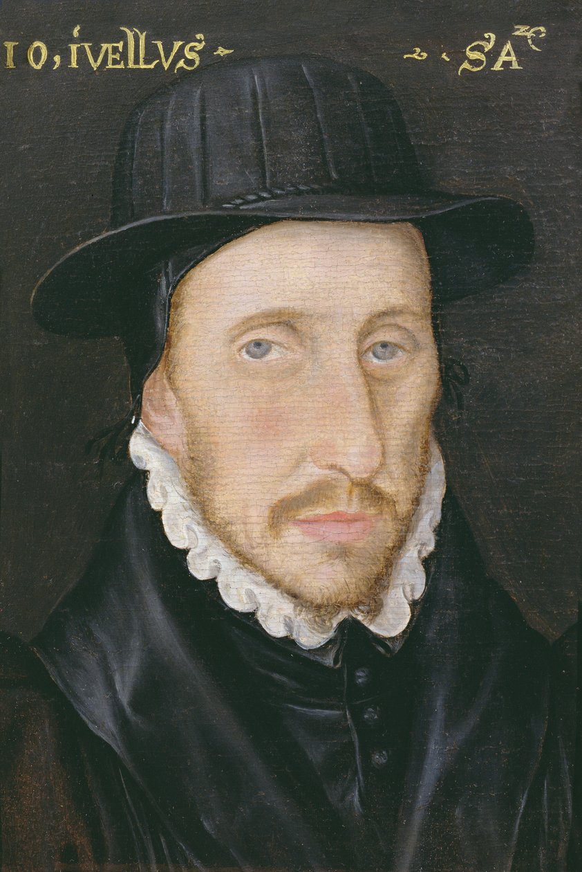 Portrét Johna Jewella (1522-71) Člen Corpus Christi College v Oxfordu a biskup ze Salisbury od English School