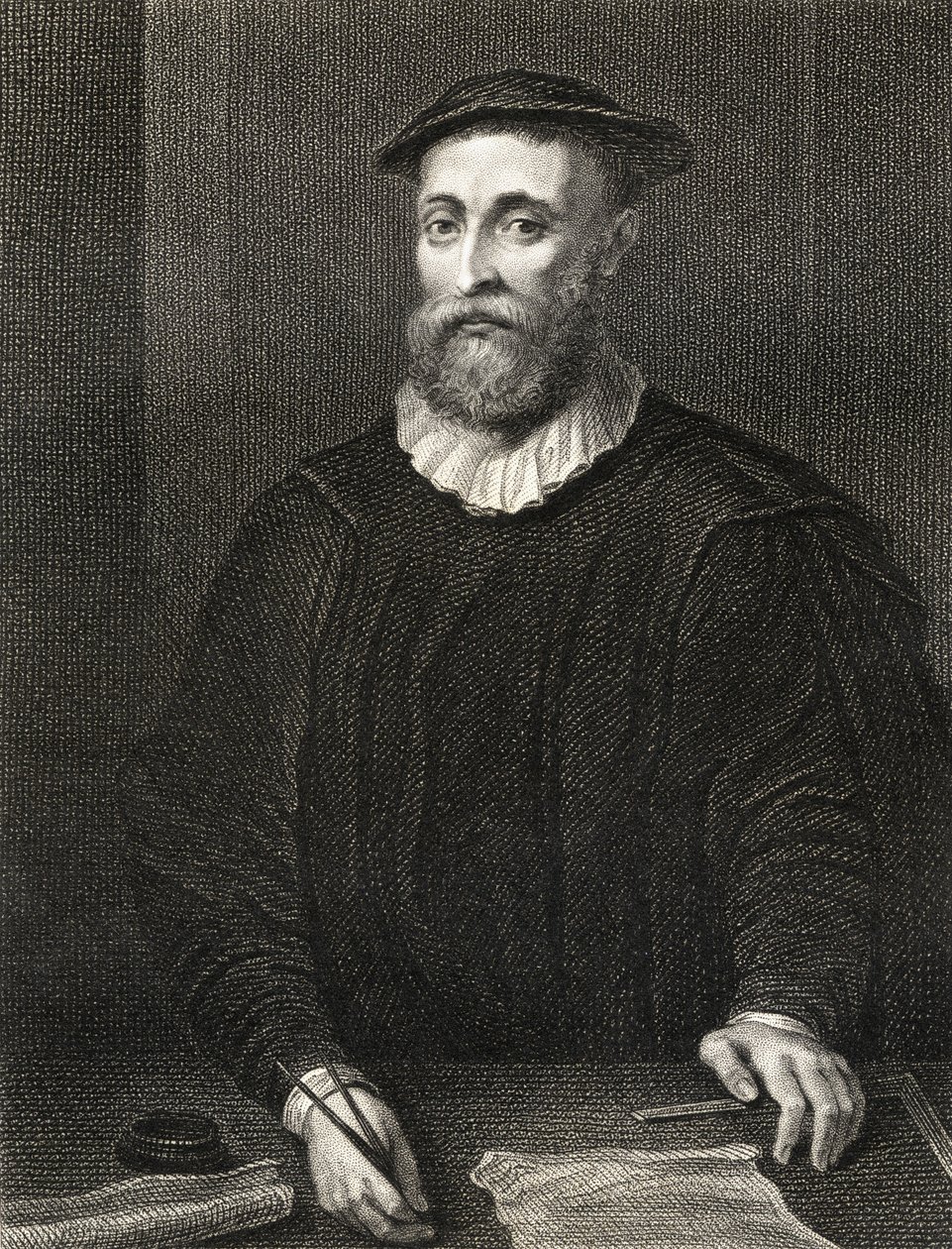 Portrét Johna Knoxe (asi 1514-72), z knihy "Lodge