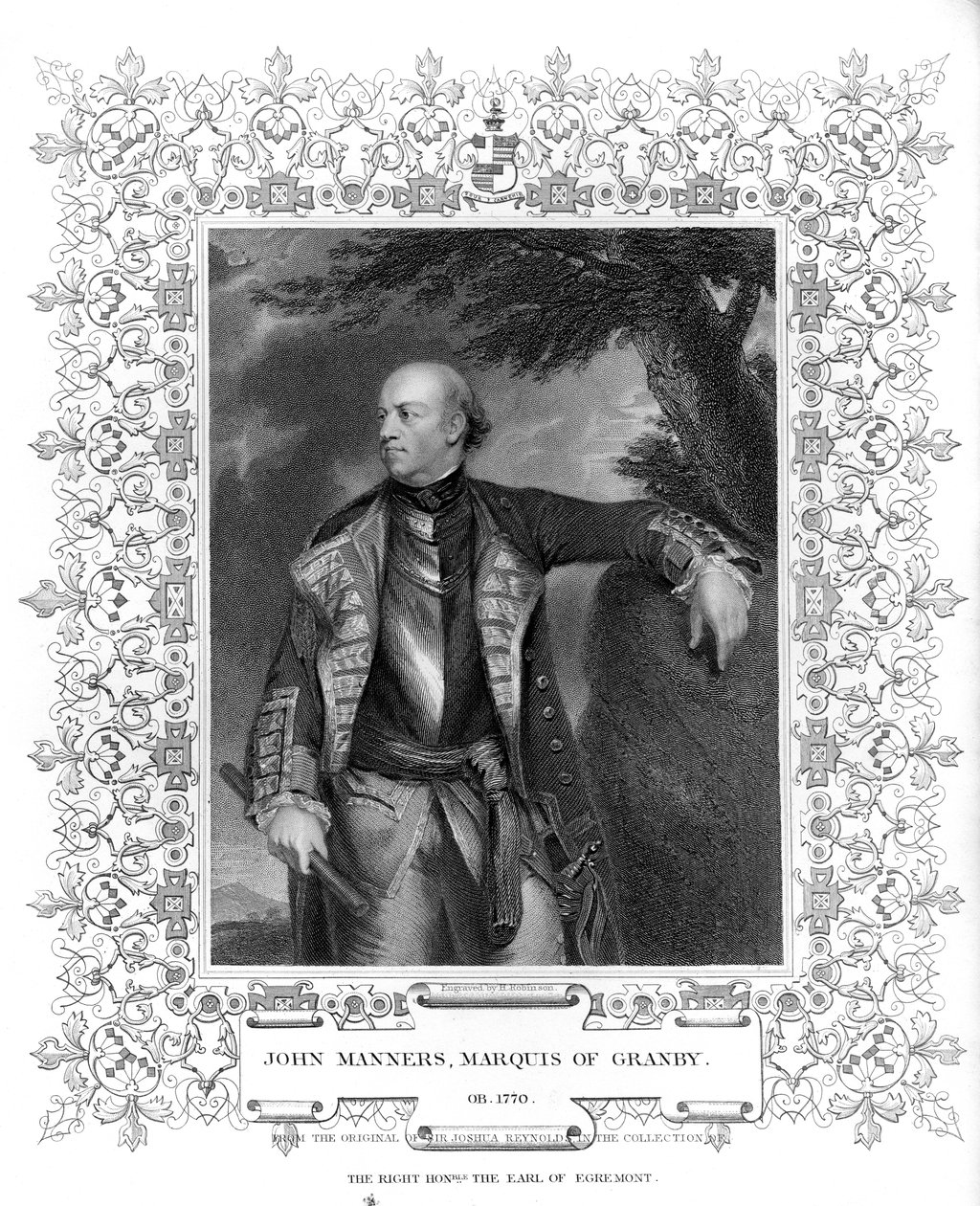 Portrét Johna Mannerse, markýze z Granby od English School