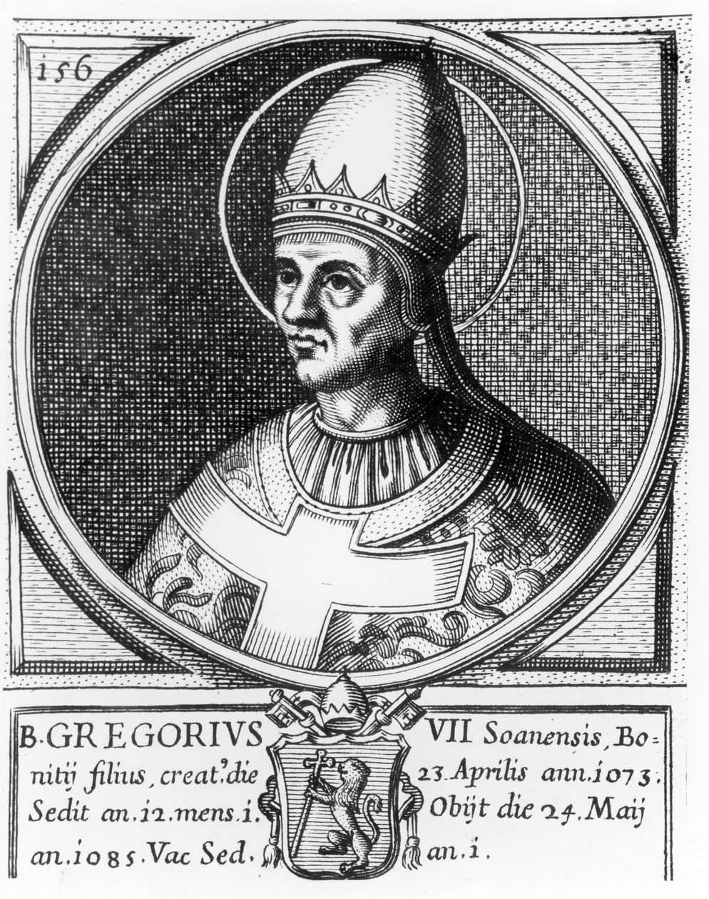 Portrét papeže Řehoře VII. (nar. 1020) od English School