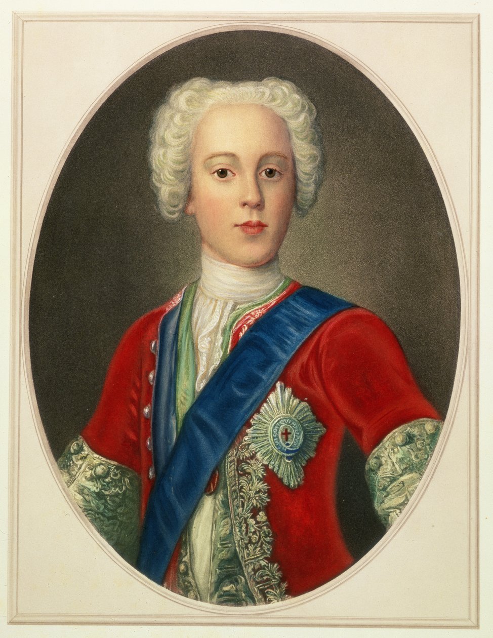 Portrét prince Charlese Edwarda Louise Philipa Casimira Stewarta (1720-88) mladého uchazeče nebo „Bonnie Prince Charlie“ od English School