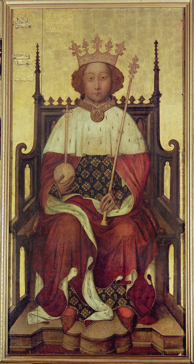 Portrét Richarda II. „The Westminster Portrait“, 90. léta 14. století od English School