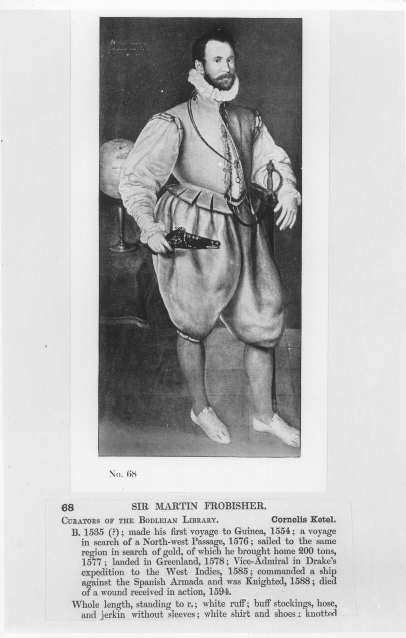 Portrét sira Martina Frobishera (asi 1535-94) od English School