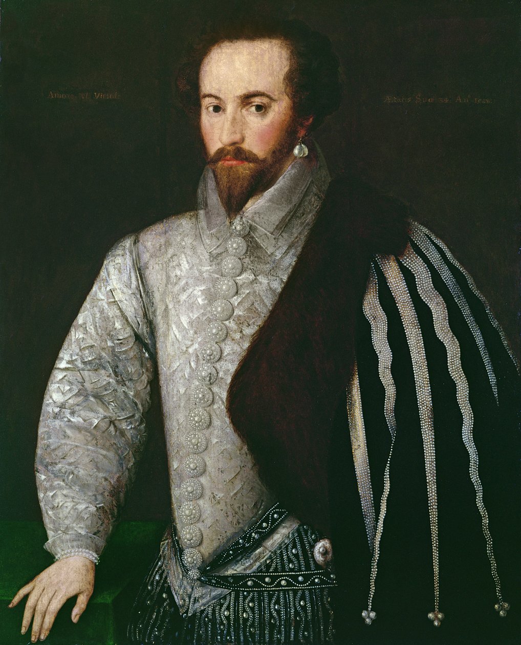 Portrét sira Waltera Raleigha (1554-1618) 1588 od English School