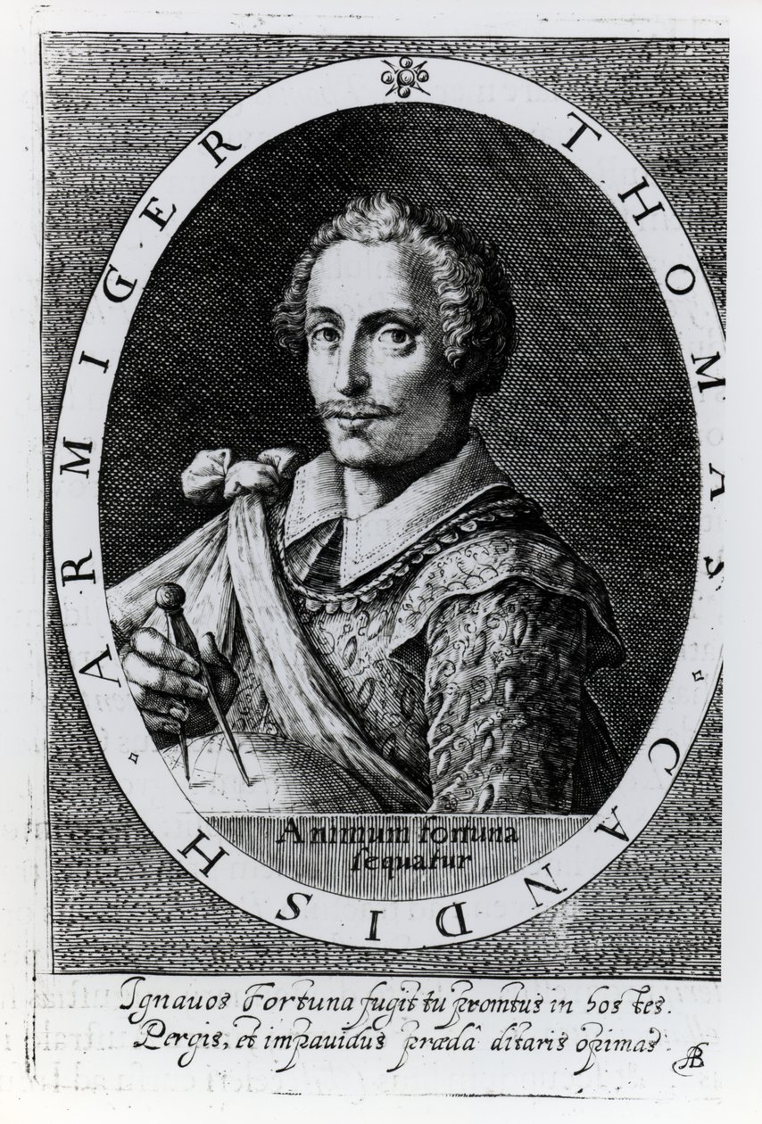 Portrét Thomase Cavendishe (1560-92) od English School