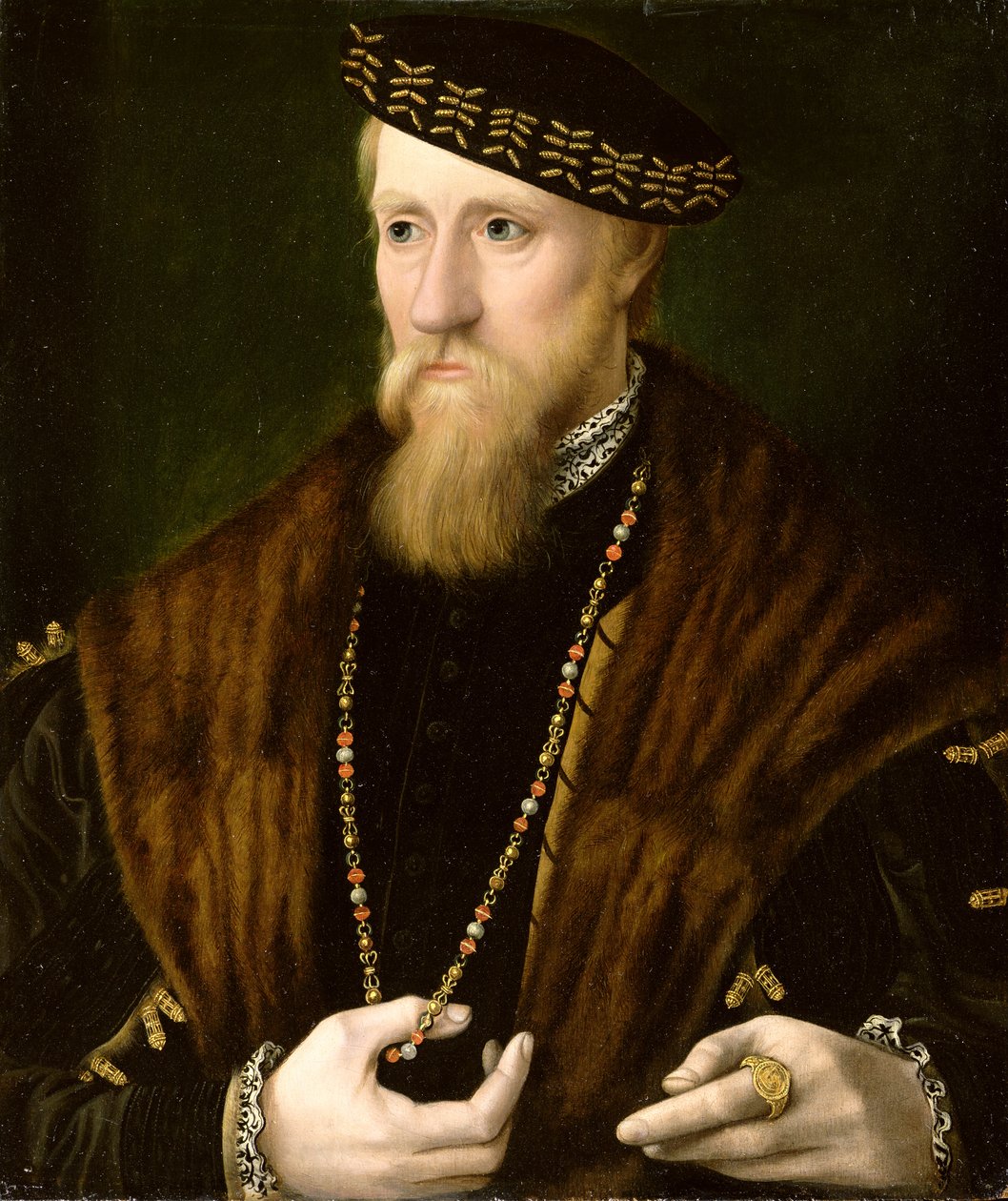 Portrét gentlemana, tradičně považovaný za Edwarda Seymoura, prvního hraběte z Hertfordu a vévody ze Somersetu (asi 1506-52) (panel) od English School