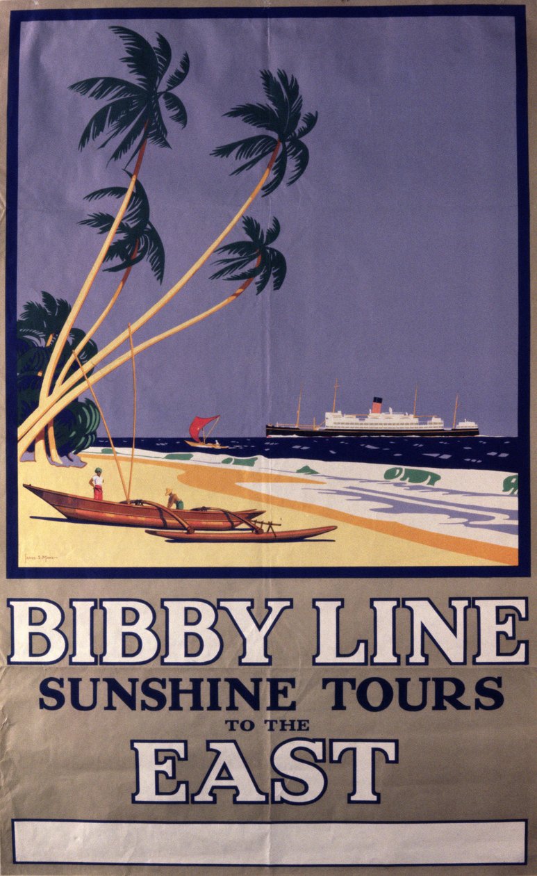 Reklamní plakát „Bibby Line Sunshine Tours“ od English School