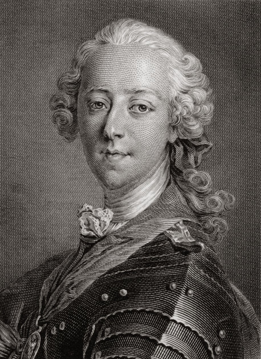 Princ Charles Edward Louis Philip Casimir Stewart (1720-88), The Young Pretender, známý jako Bonnie Prince Charlie od English School