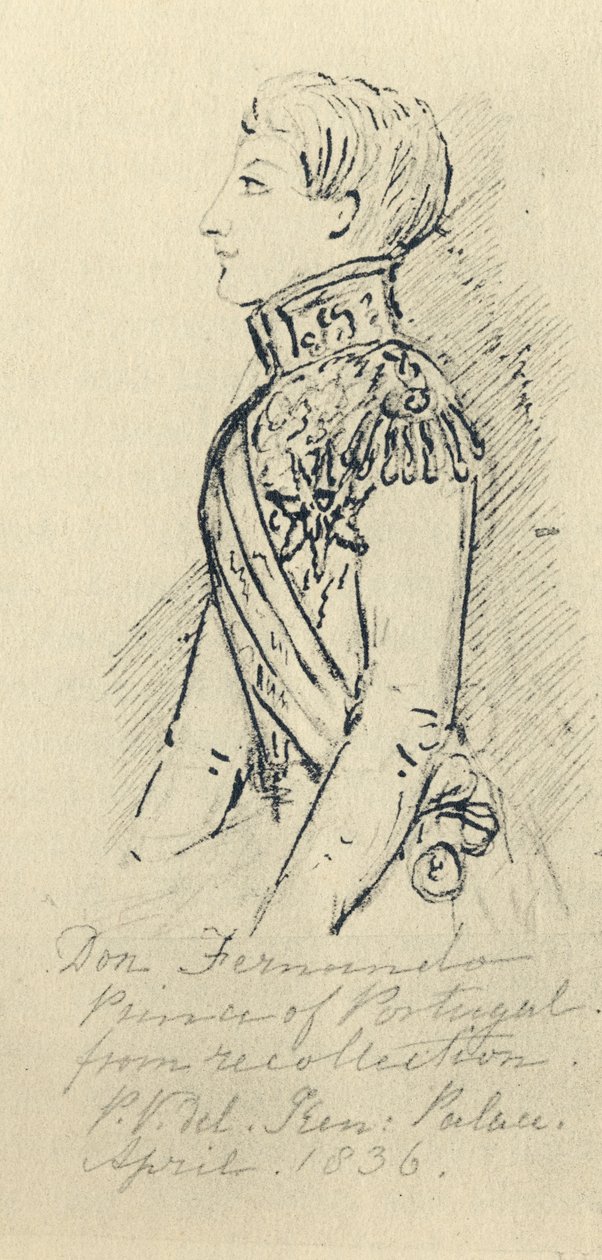 Princ Ferdinand Saxe-Coburg (1816-85) portugalský král od English School