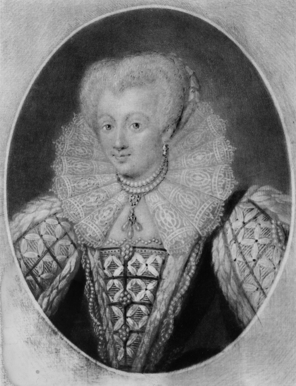 Princezna Alžběta (1533-1603) ilustrace z Portrétů postav slavných v britské historii, vyryté Richardem Earlomem (1743-1822) a Charlesem Turnerem (asi 1773-1857) (mezzotinta) od English School