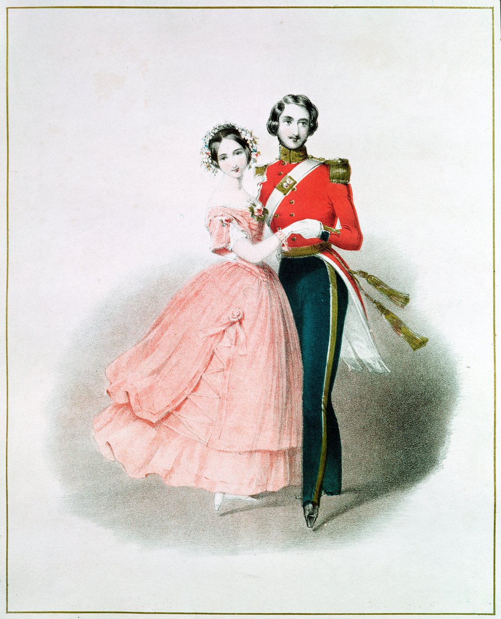 Queen Victoria (1819-1901) a Prince Albert Dancing (1819-61) od English School