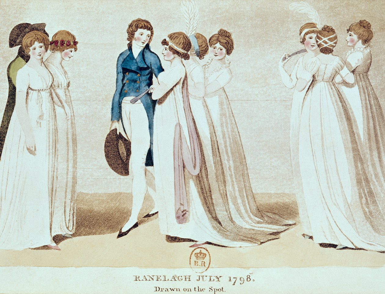 Ranelagh, červenec 1798, cca 1798-1800 (wc na papíře) od English School