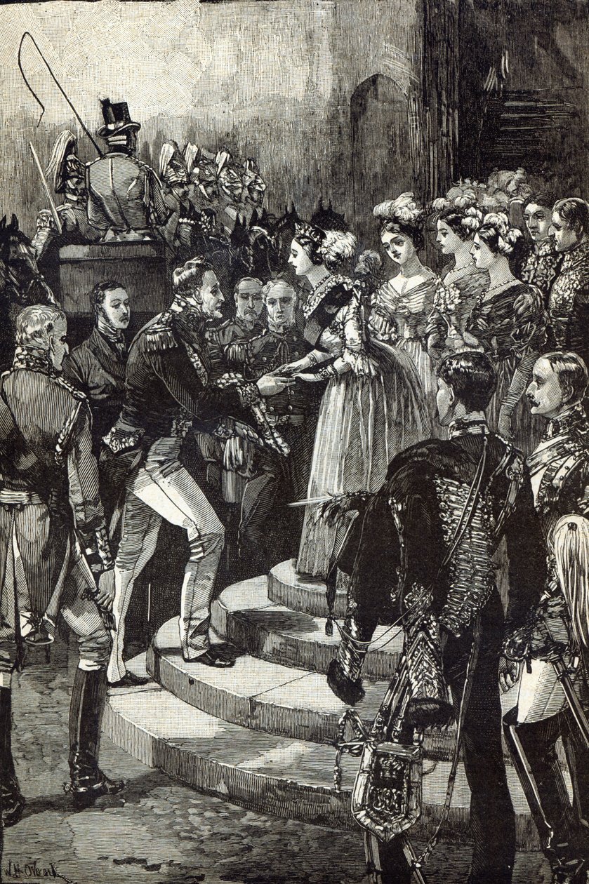 Přijetí Ludvíka Filipa na hradě Windsor od English School
