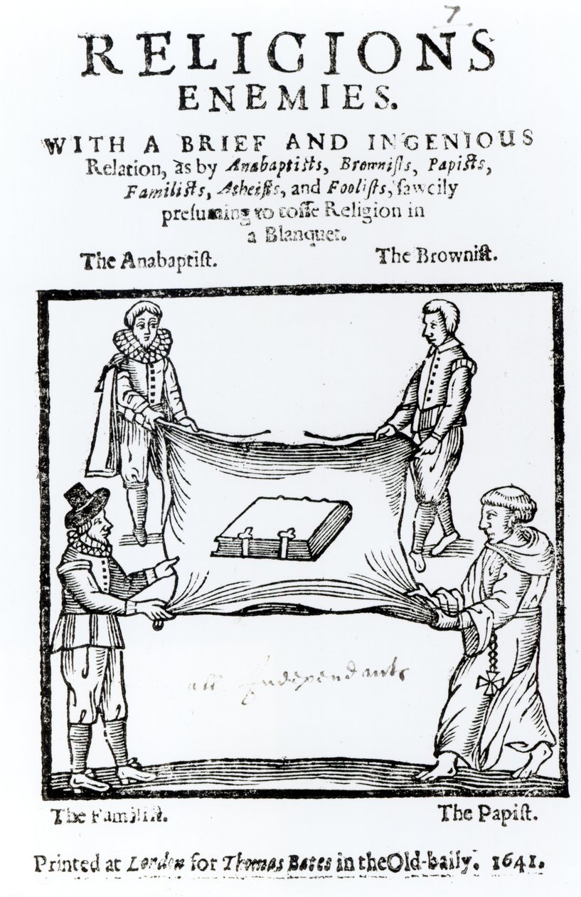 Nepřátelé náboženství, 1641 od English School