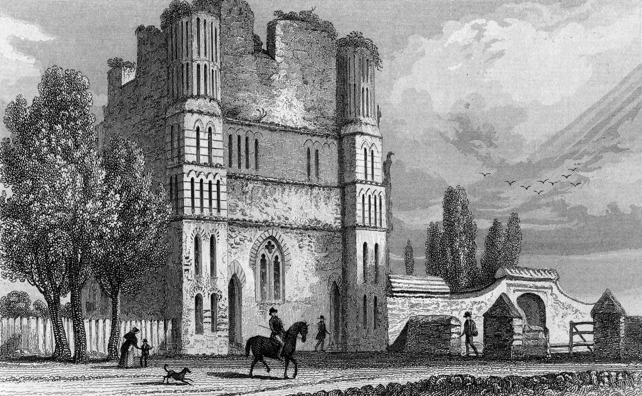Pozůstatky Malling Abbey, Kent od English School