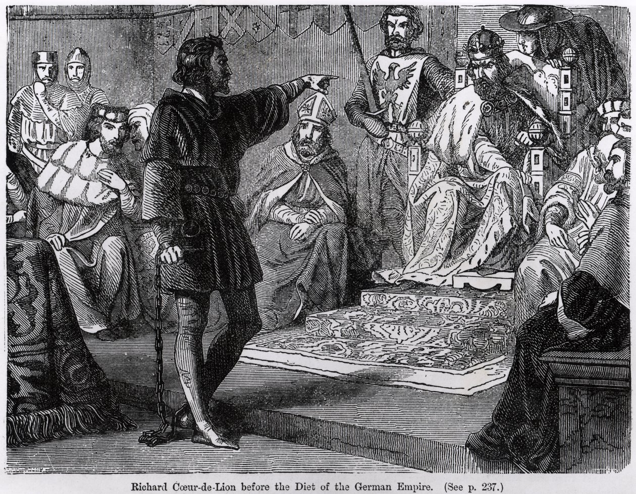 Richard Coeur de Lion před sněmem Německé říše od English School