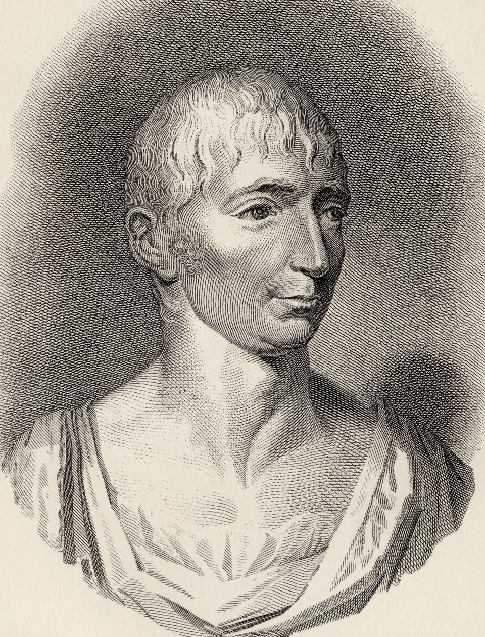 Richard Porson, po bustě, vyrytý Jamesem Fittlerem (1758-1835), ilustrace z 