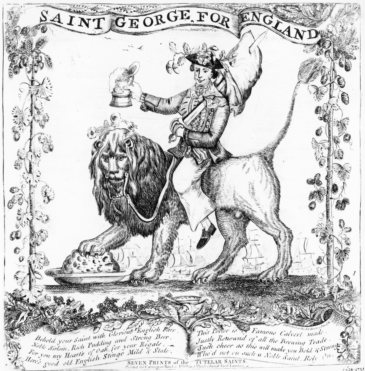 Svatý Jiří pro Anglii, 1781 od English School