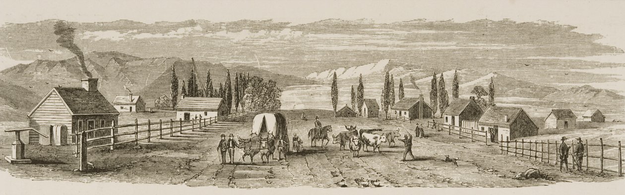 Salt Lake City v roce 1850, z 
