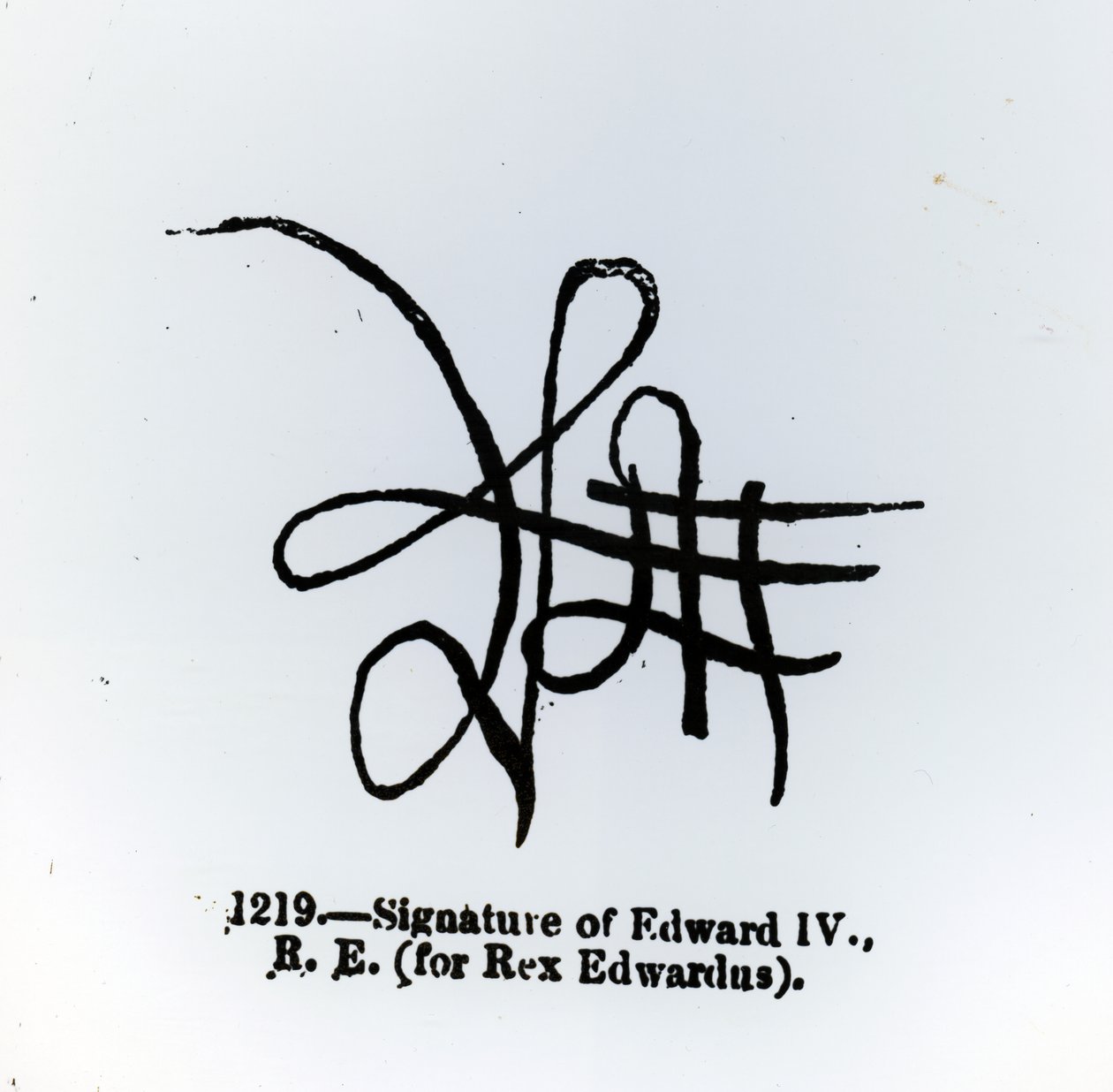 Podpis Eduarda IV (1442-83) od English School