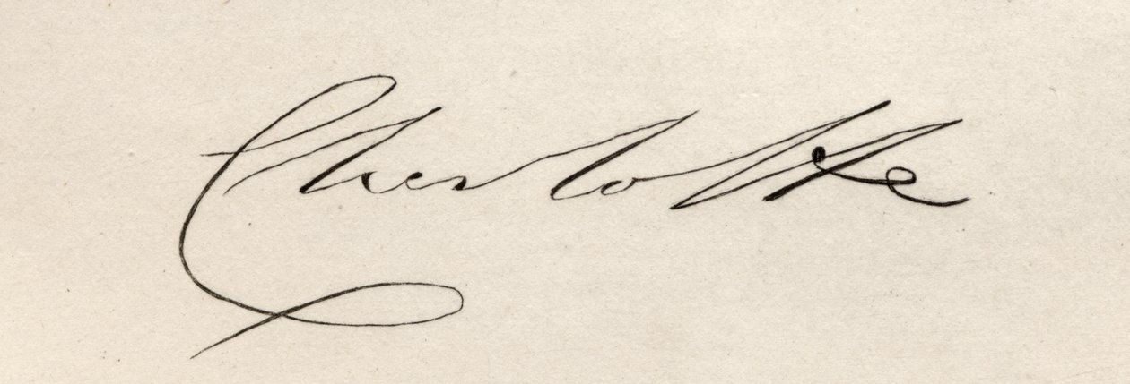 Podpis princezny Charlotte Augusty z Walesu (1796-1817) od English School