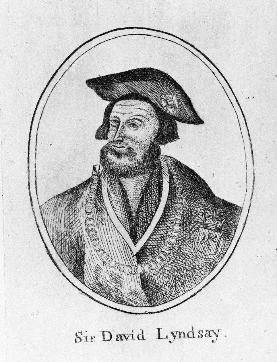 Sir David Lyndsay z hory, 1634 od English School