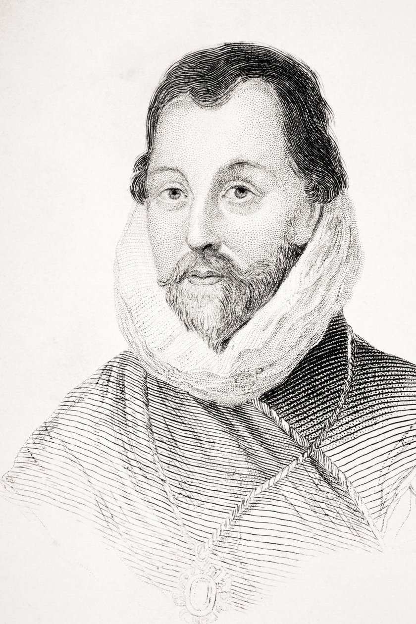 Sir Francis Drake, ilustrace z knihy "Old England