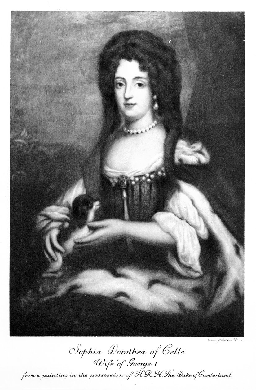Sophia Dorothea of Celle, rytina Emery Walker od English School