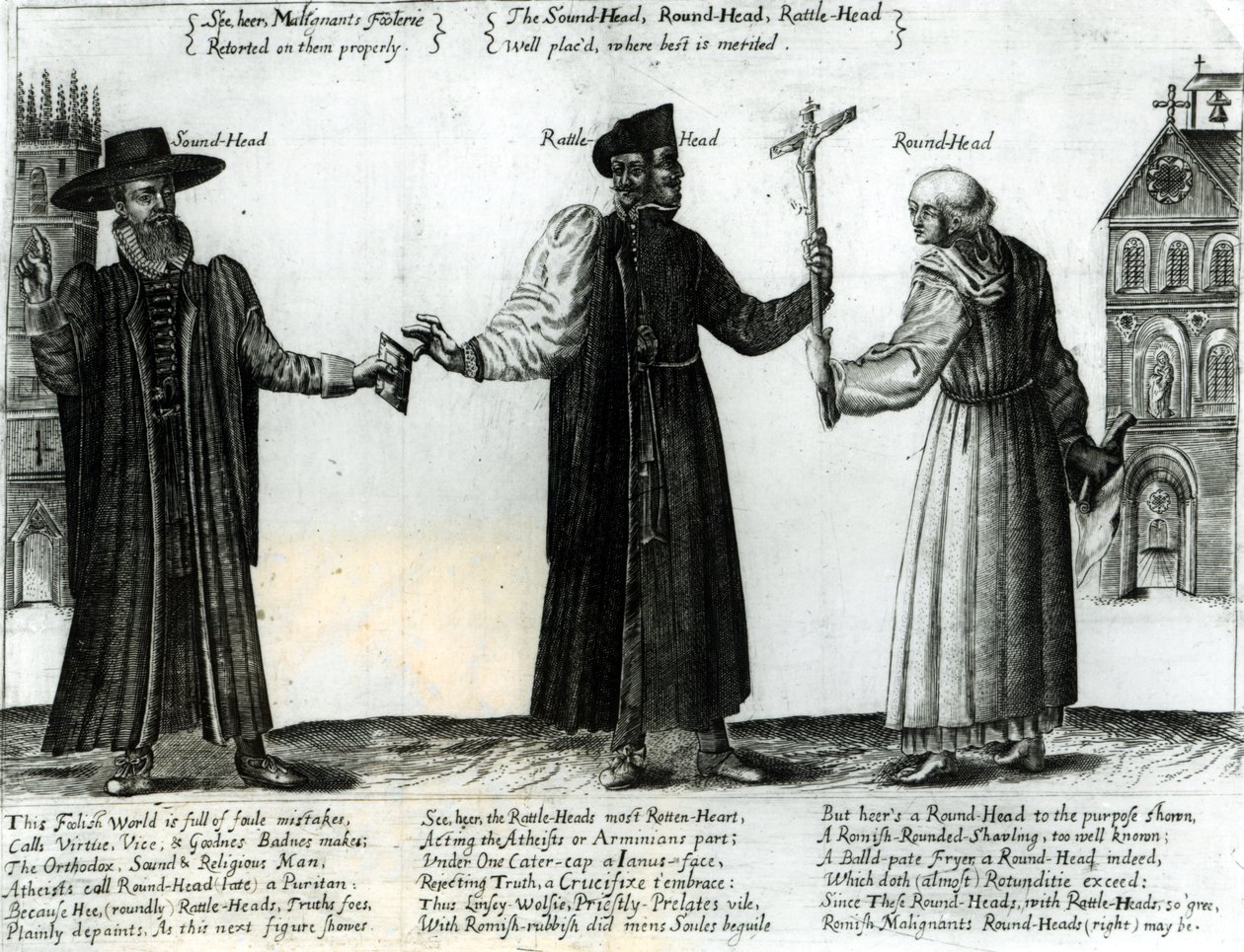 Soundhead, Rattlehead, Roundhead, 1642 od English School