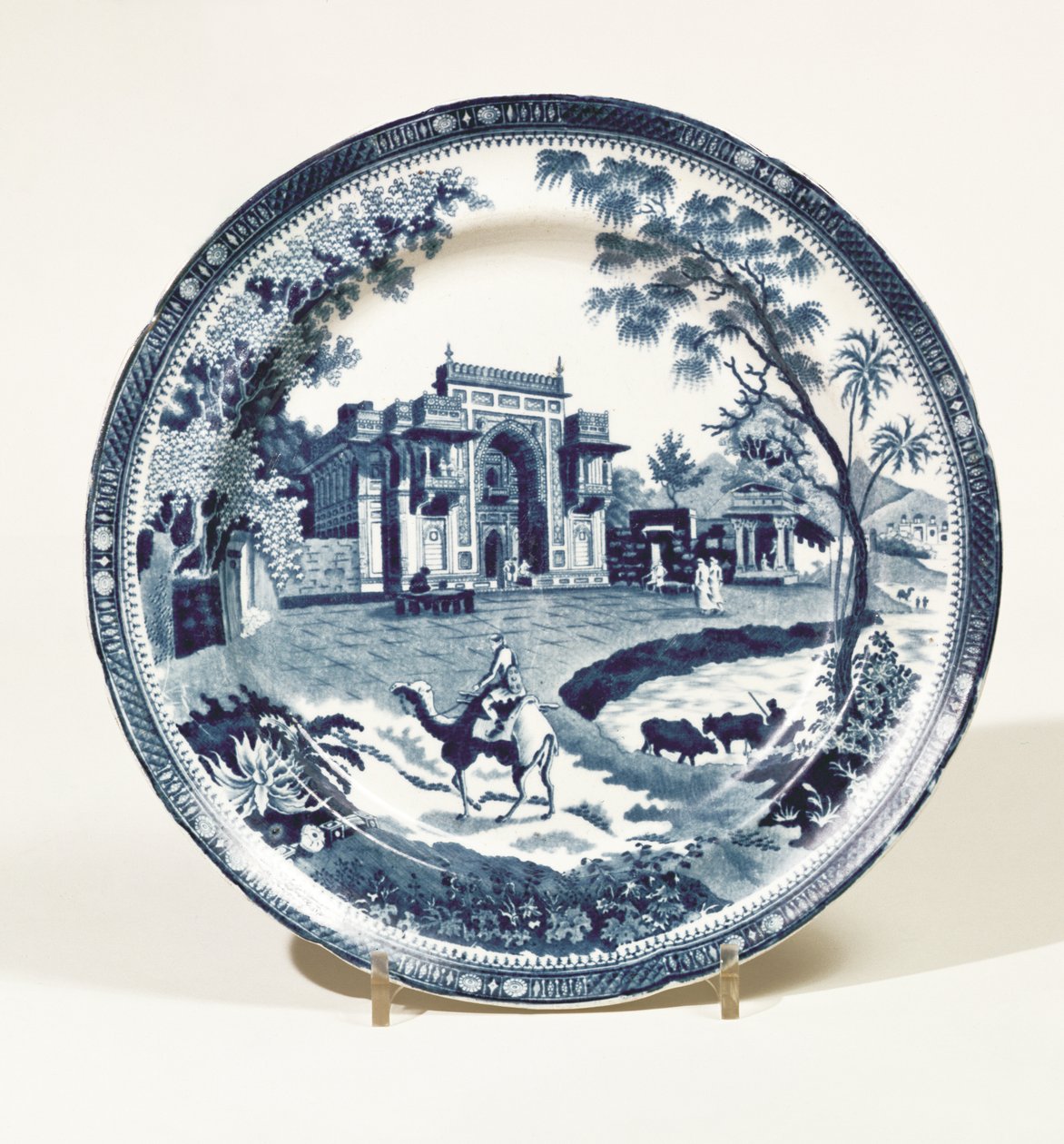 Modrobílý talíř Spode, cca 1815 (keramika) od English School