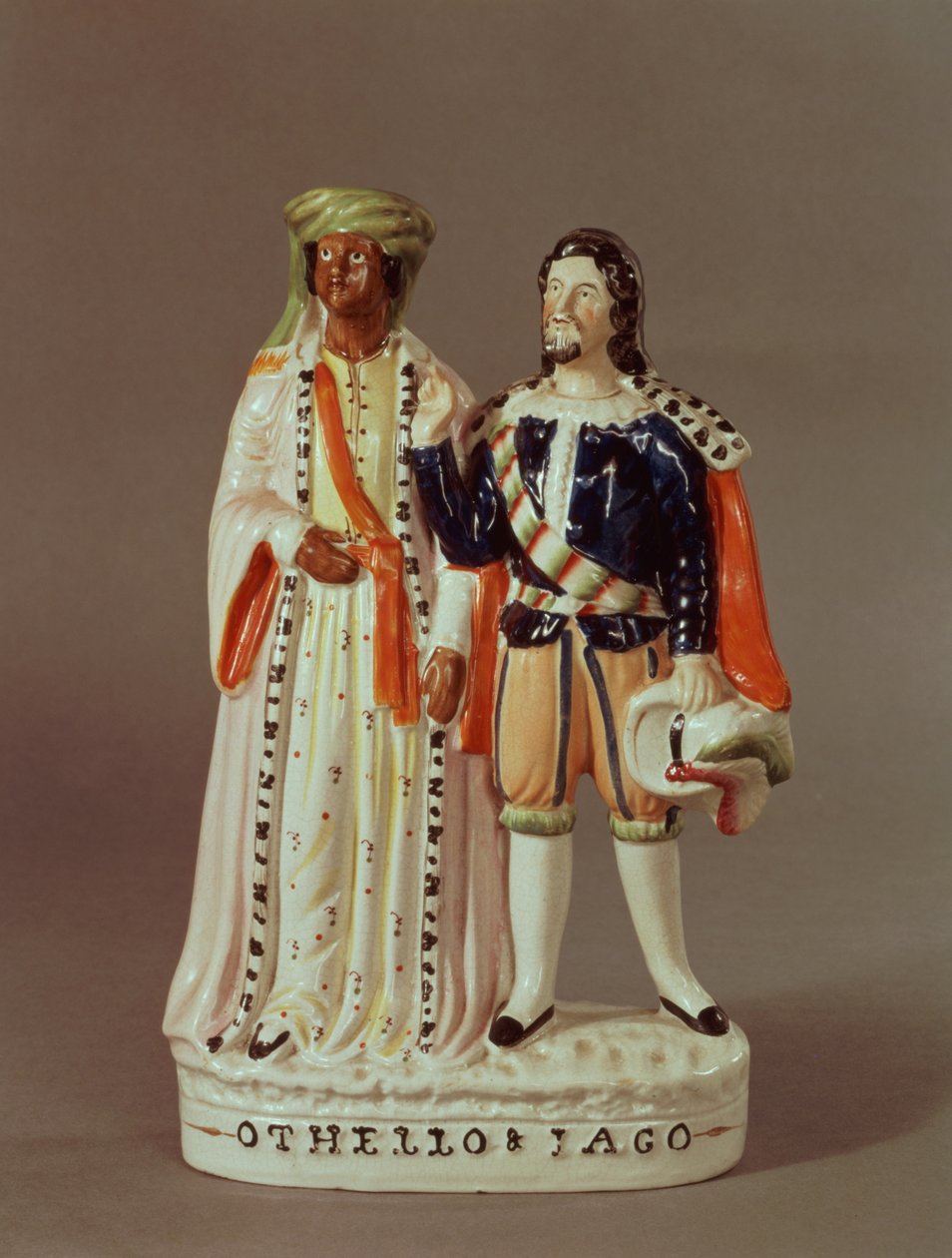 Staffordshire figurka Othella a Iago, kolem roku 1858 (keramika) od English School