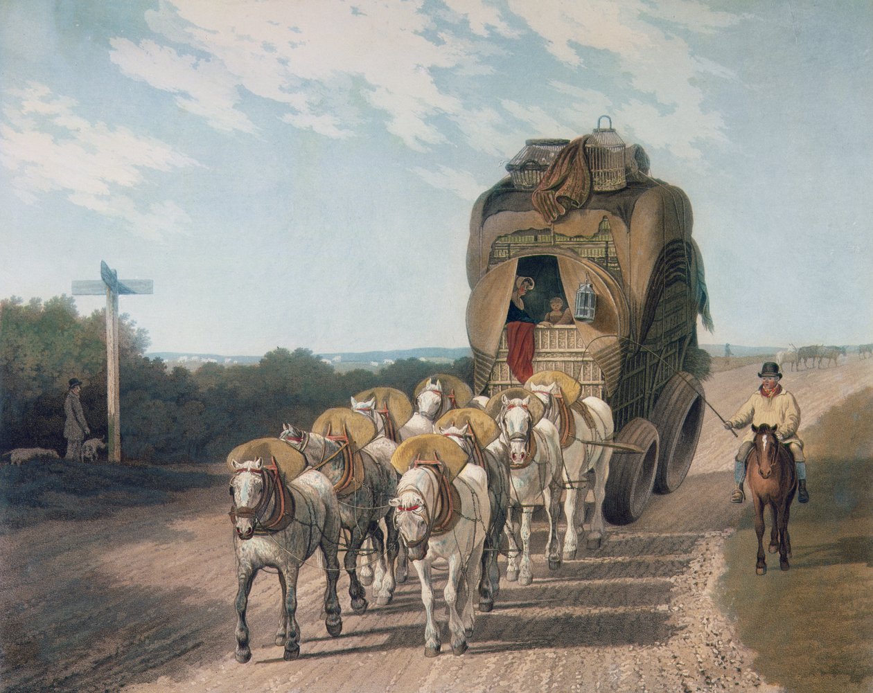 Stage Waggon, ryl J. Baily, hospoda. od J. Watsona, 1820 od English School