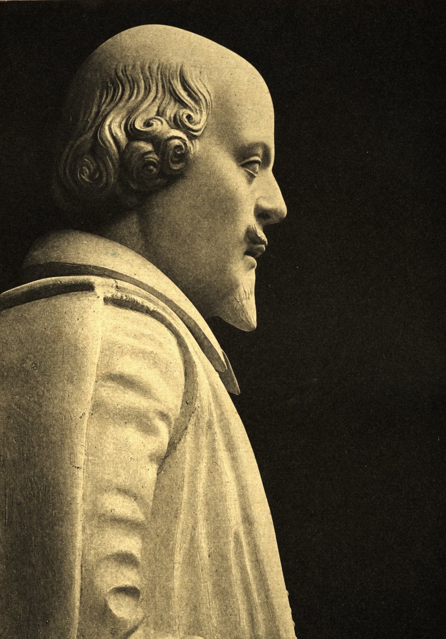 Socha Williama Shakespeara (1564-1616) (detail) od English School