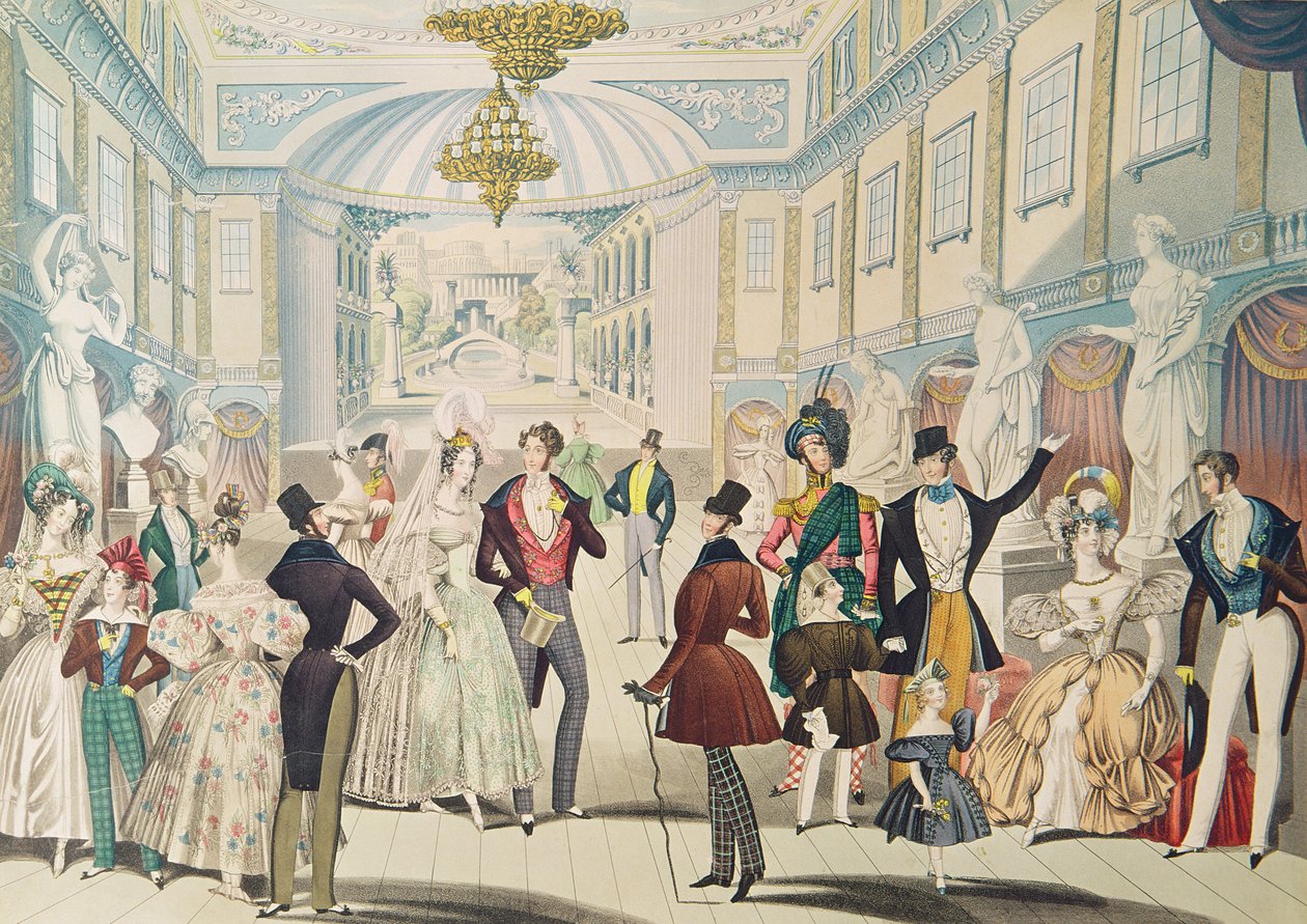 Letní móda pro rok 1836 (barevná rytina) od English School
