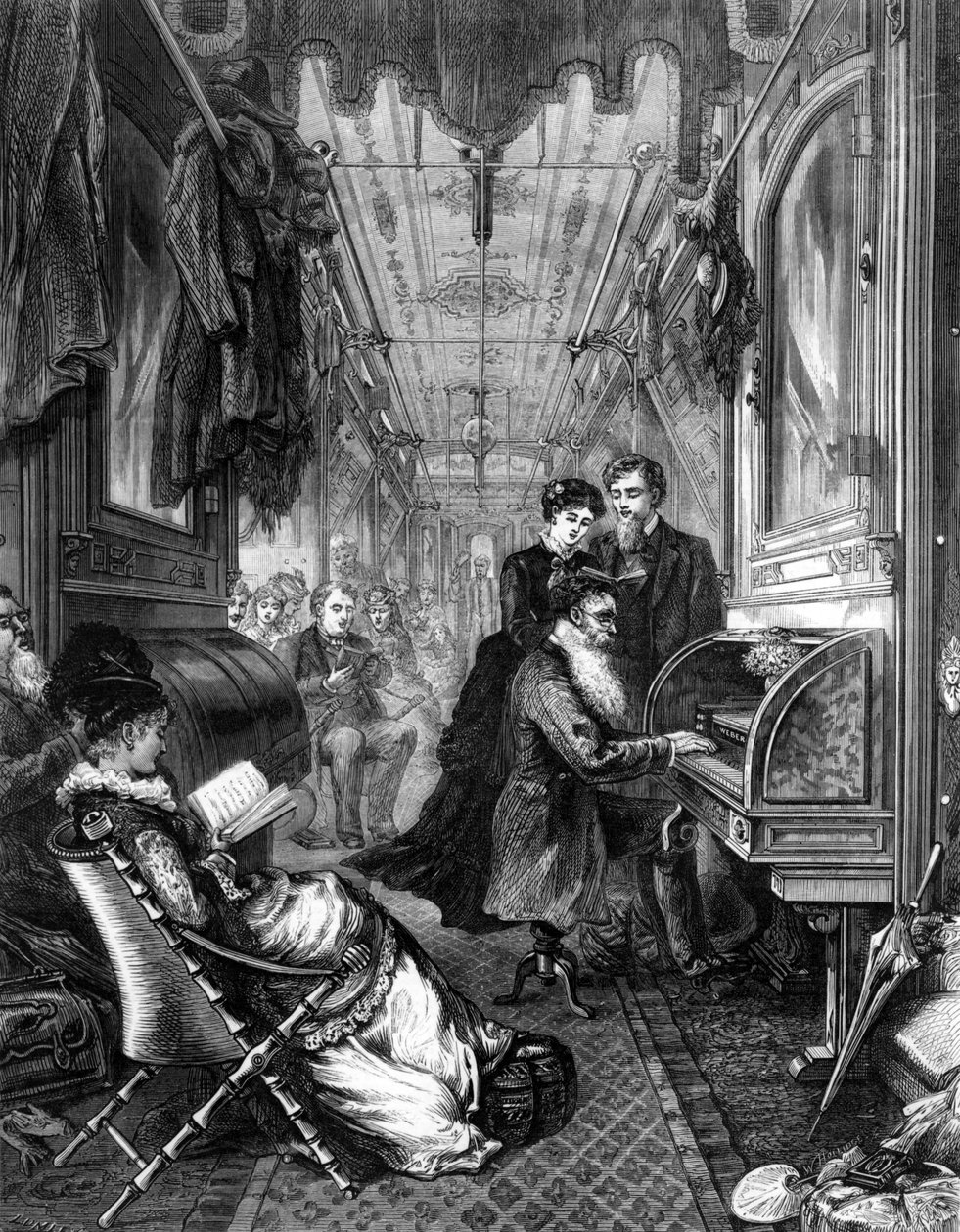 Neděle na Union Pacific Railway, 1875 od English School