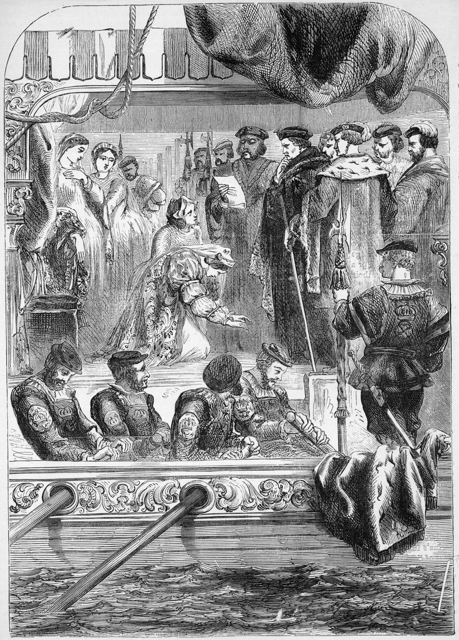 Zatčení Anny Boleynové (tisk) od English School