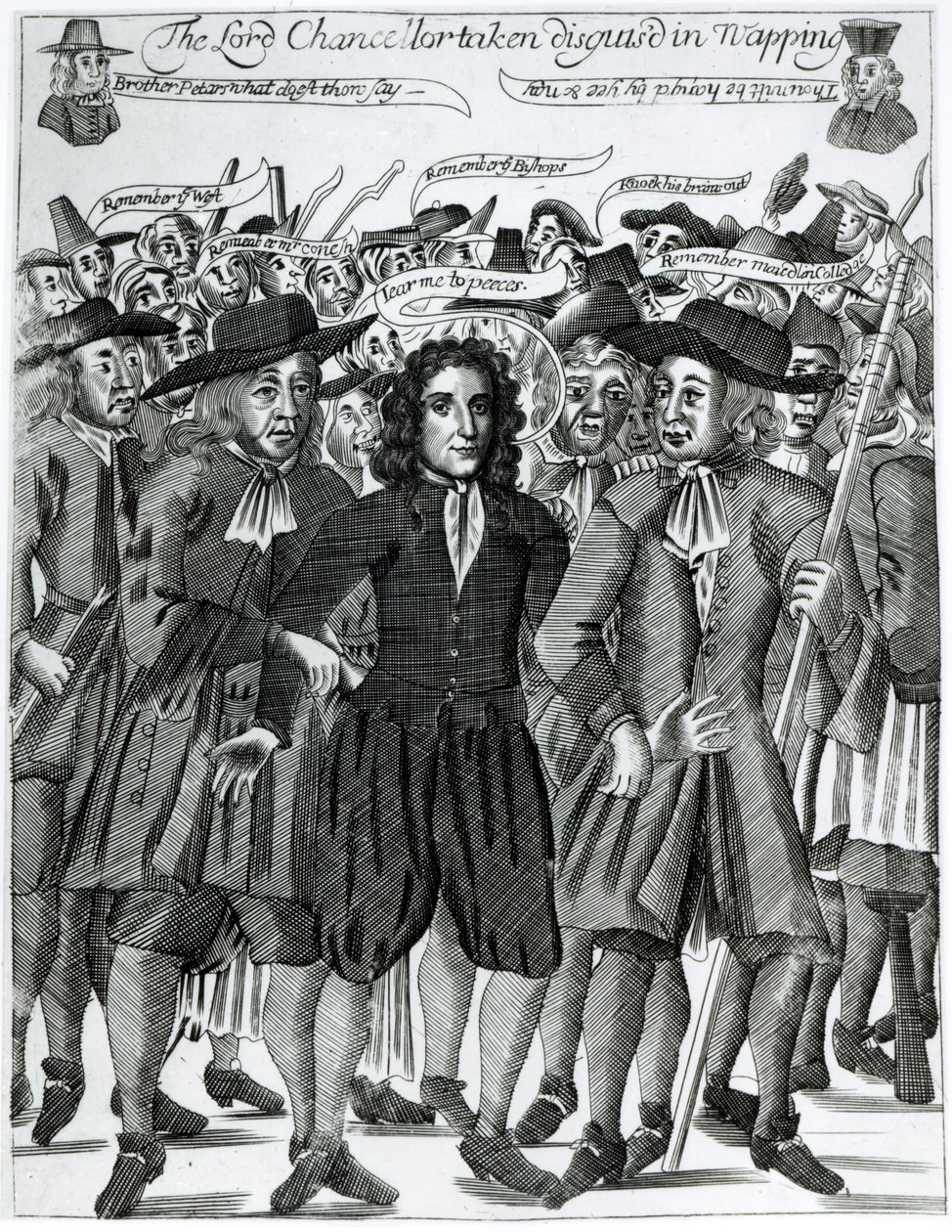 Zatčení soudce Jeffreyse (1648-89) 1689 od English School